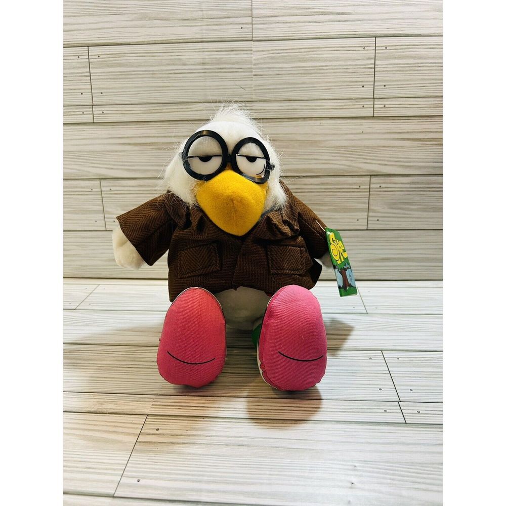 Shoe Comic Perfesser Plush Stuffed Animal Tags 1983 Made in Korea 11"